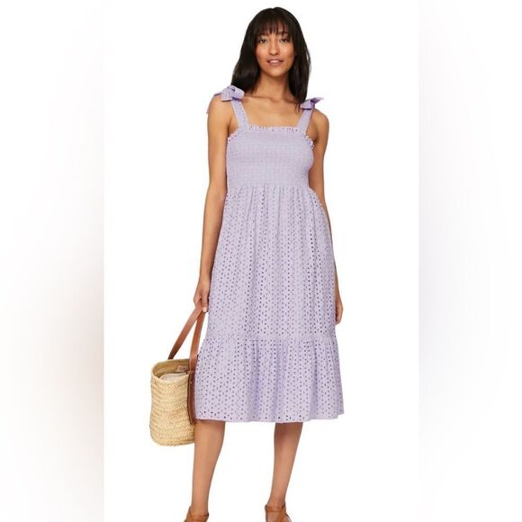 Slate & Willow Purple Eyelet Sundress Size Large - Picture 1 of 7